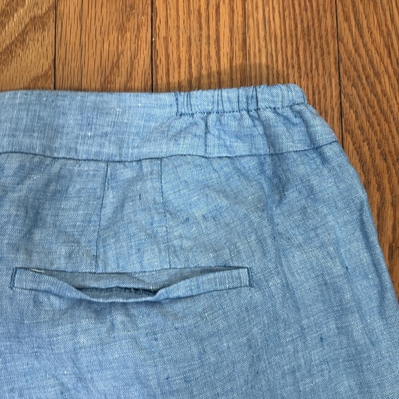 Talbots 100% Linen Cropped Pants Blue size 16W - Picture 5 of 8
